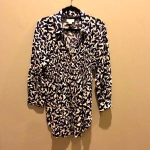 Maeve for Anthropologie Navy & White Tunic